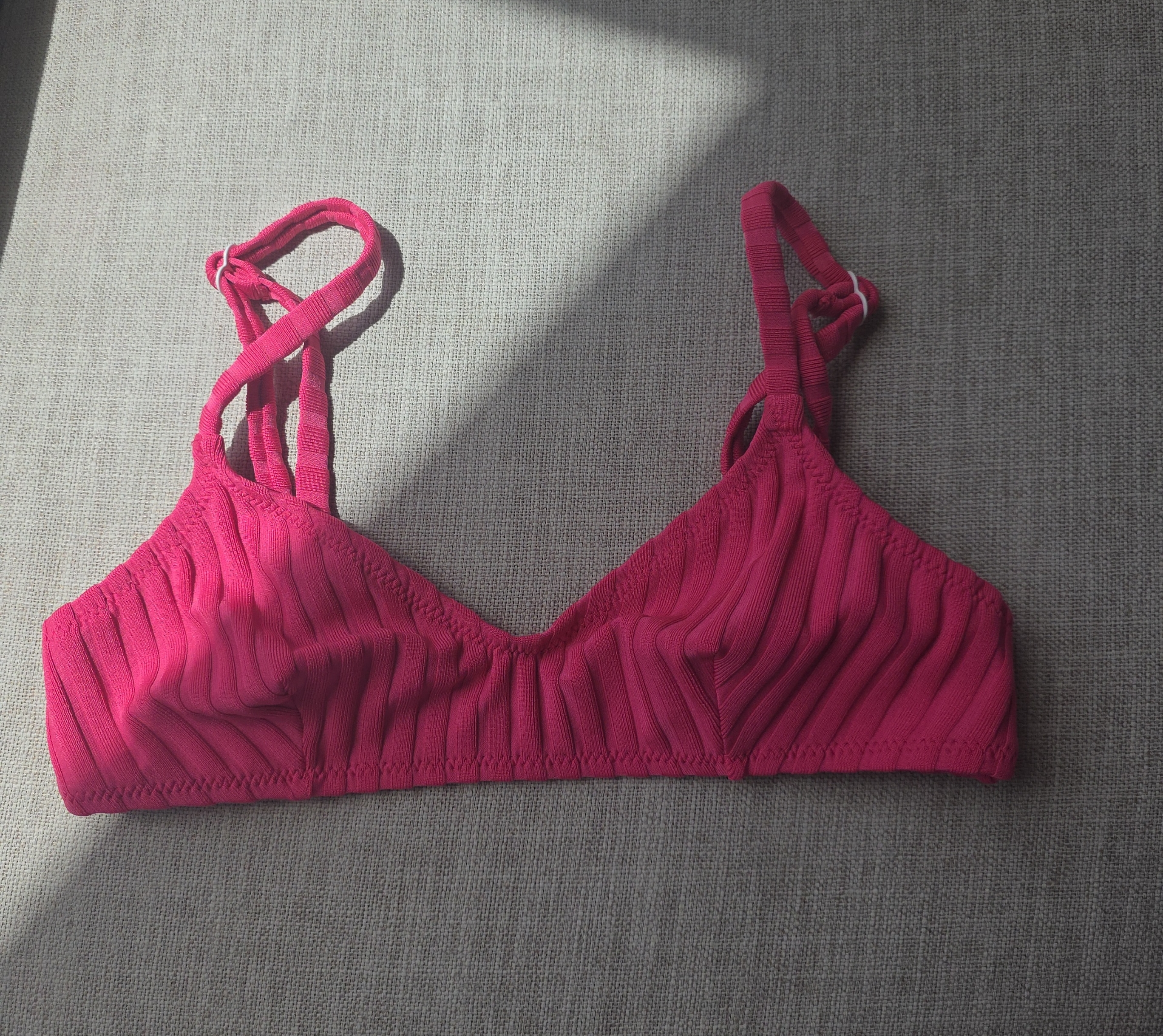 Solid & Striped Pink Bikini Top